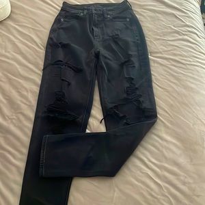 American Eagle black ripped jeans